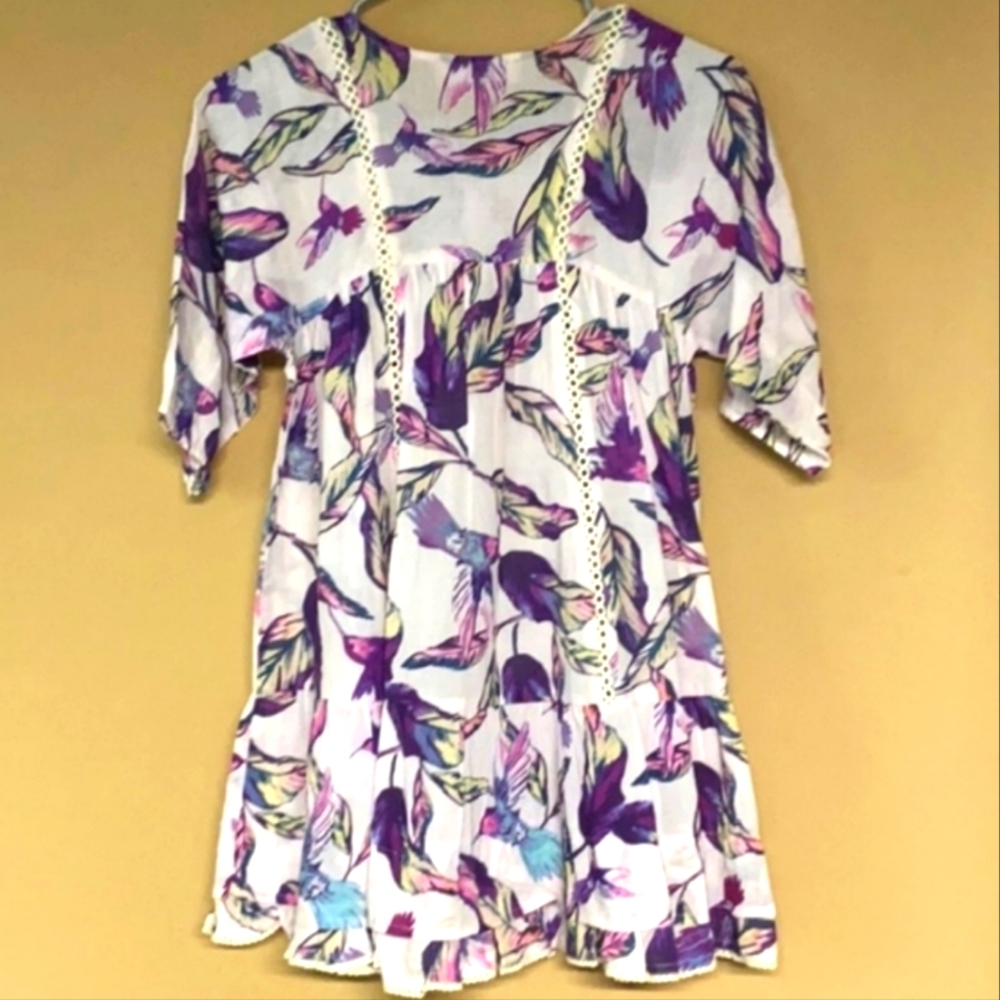 TUTU Du MONDE humming bird in the wilderness dress 6-7 size girl's
